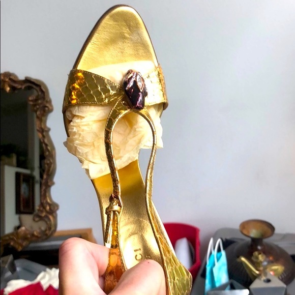 Tom Ford Gucci Purple Serpent head Python Heels - Picture 14 of 15